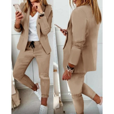 Ensemble tailleur blazer et pantalon pour femmes