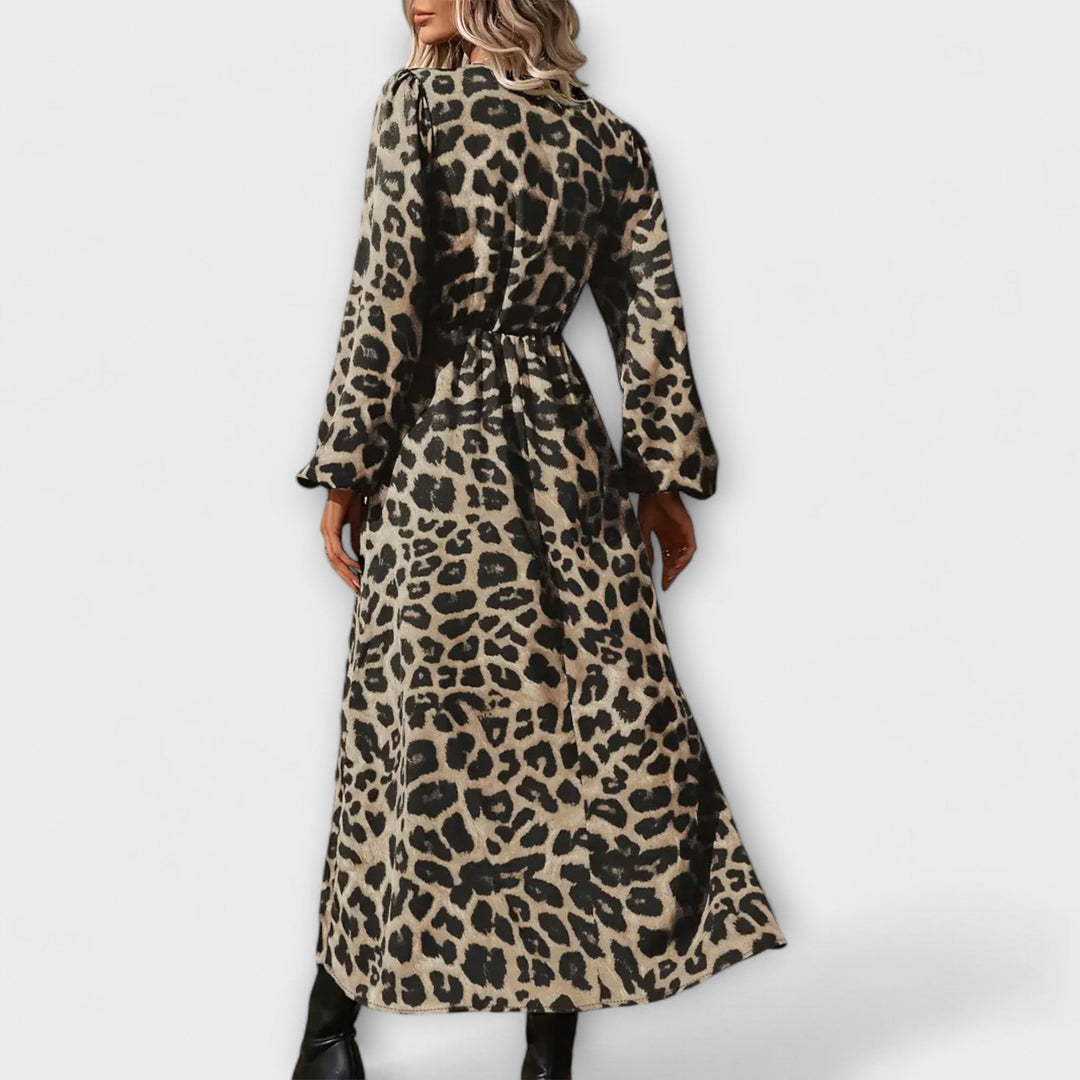 Natalie - Robes stylées avec imprimé léopard