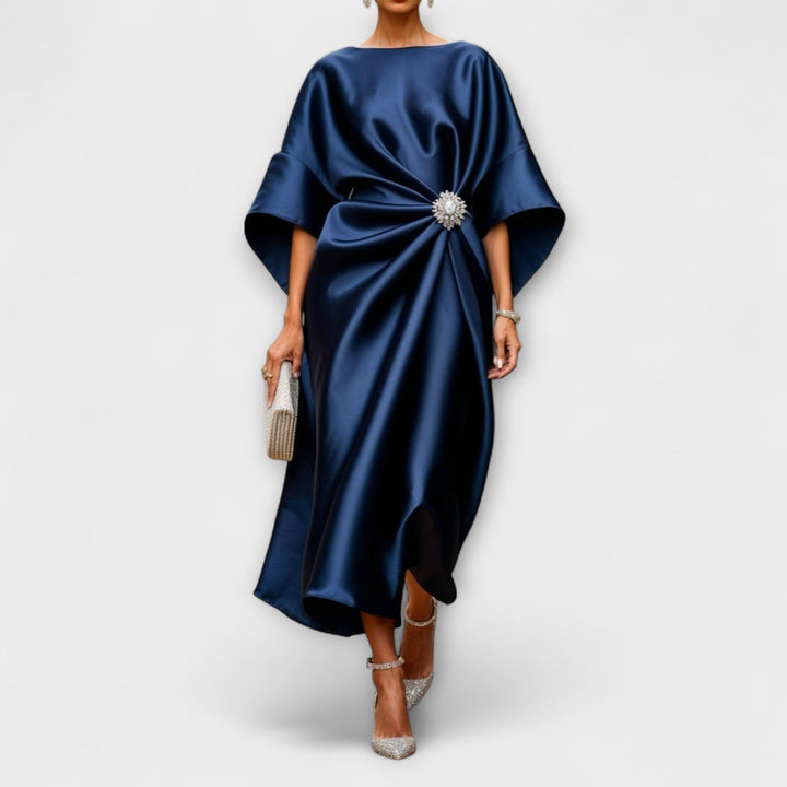 Robes maxi en satin luxueuses avec paillettes