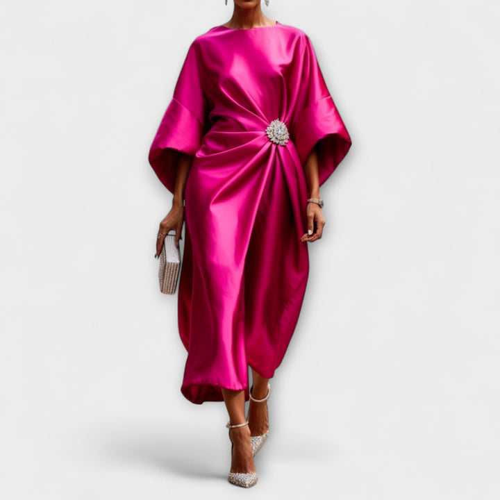 Robes maxi en satin luxueuses avec paillettes