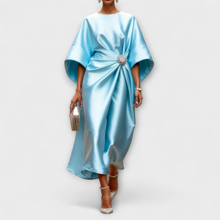 Robes maxi en satin luxueuses avec paillettes