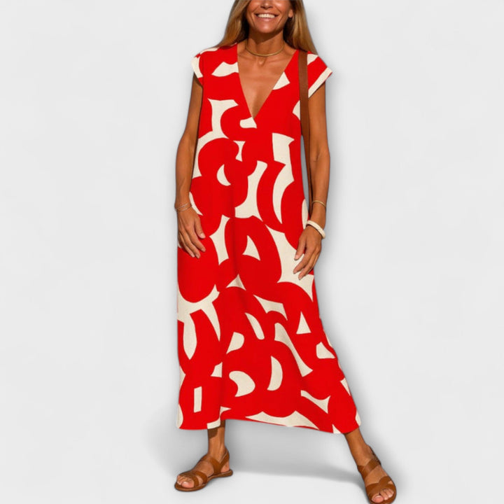 Linae – Robe Lagana avec décolleté en V