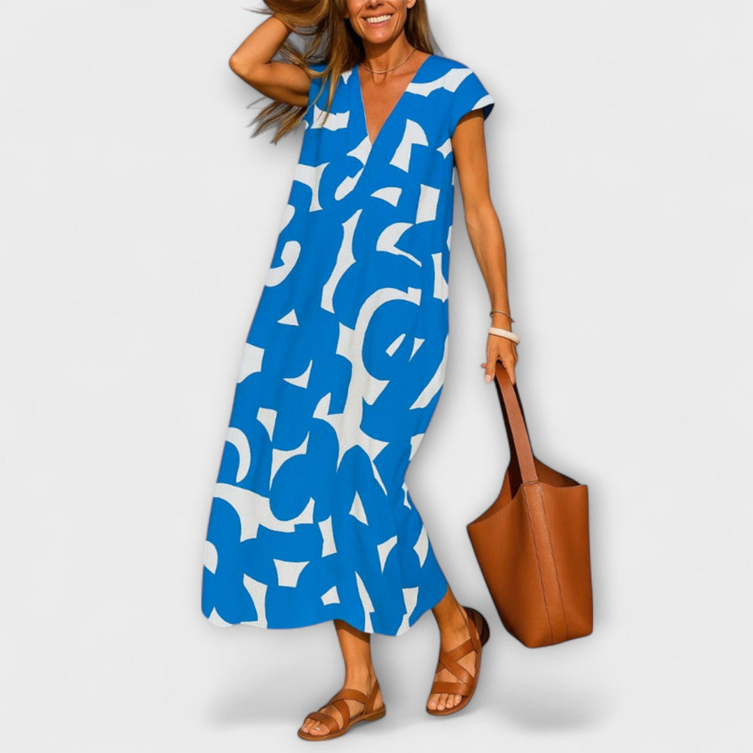 Linae – Robe Lagana avec décolleté en V