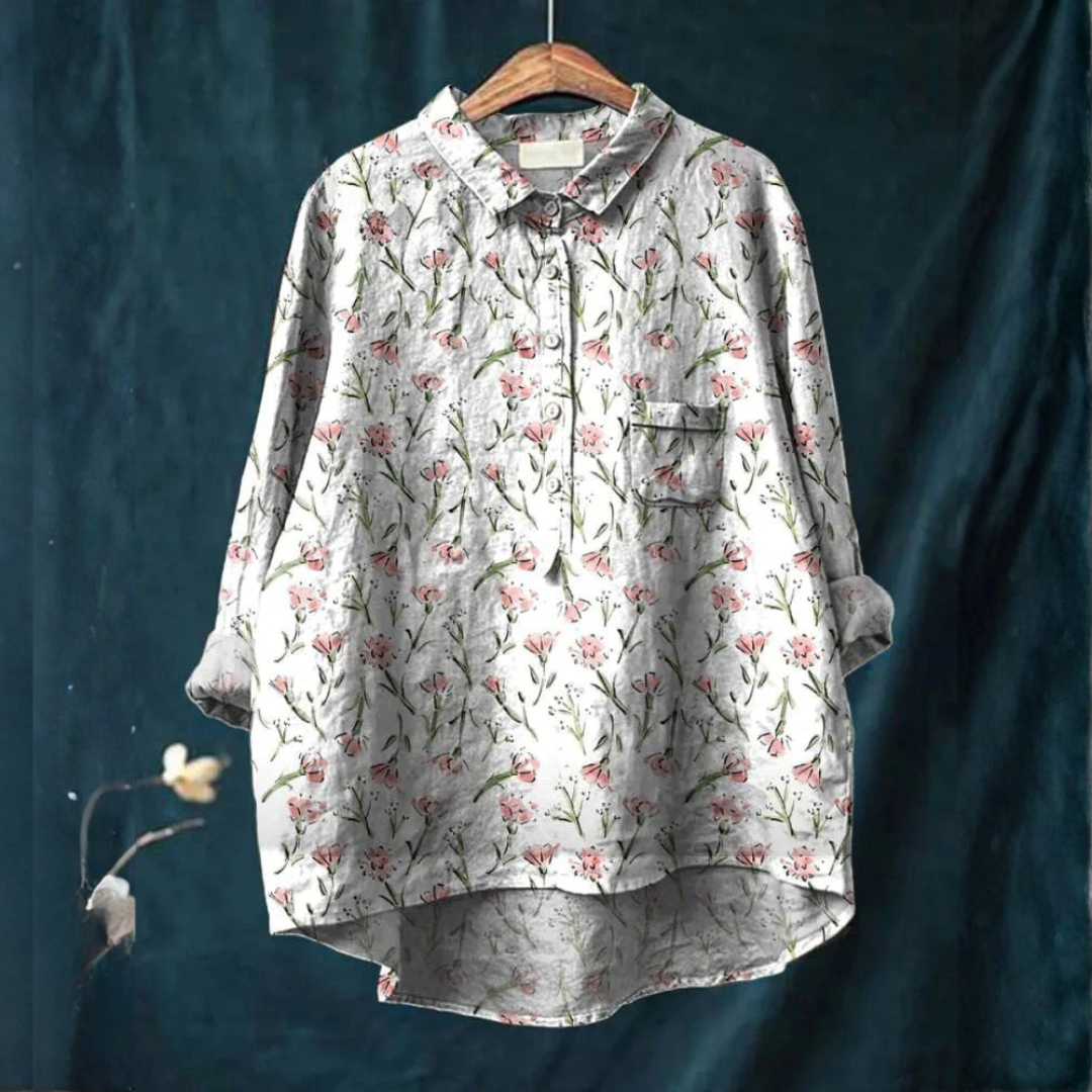 Mode Lumiére™ | Chemise Élégante à Motif Brigitte