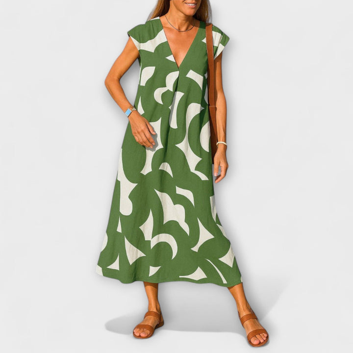 Linae – Robe Lagana avec décolleté en V