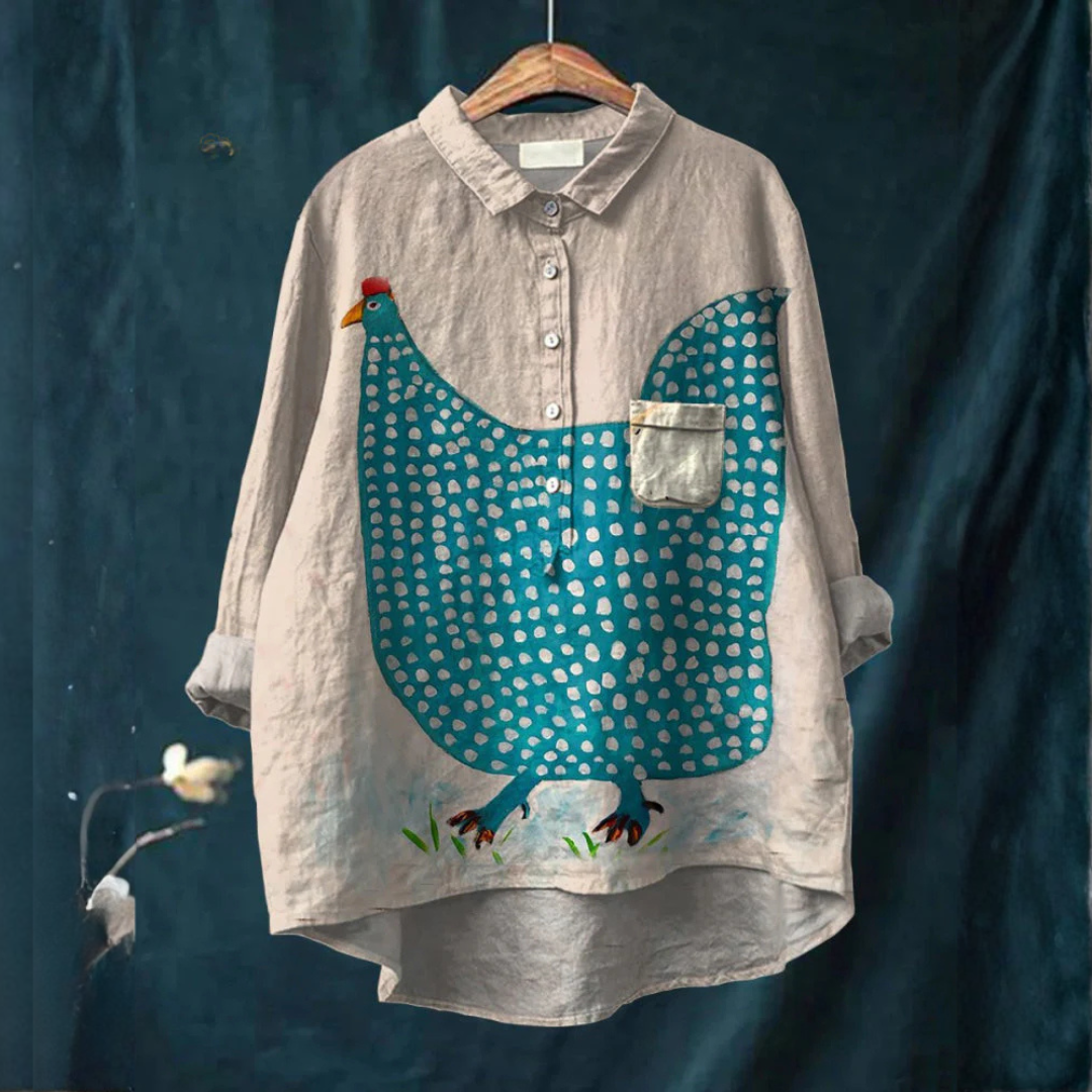 Mode Lumiére™ | Chemise Élégante à Motif Mathilde