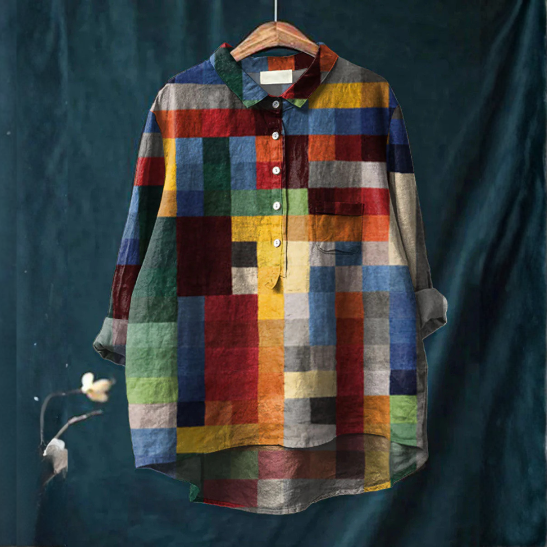 Mode Lumiére™ | Chemise Élégante à Motif Juliette