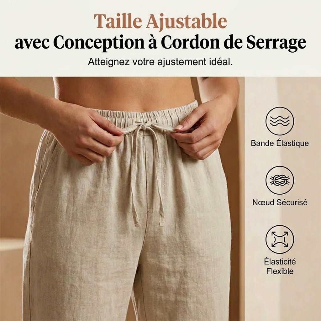 Céleste | Short en lin-coton léger