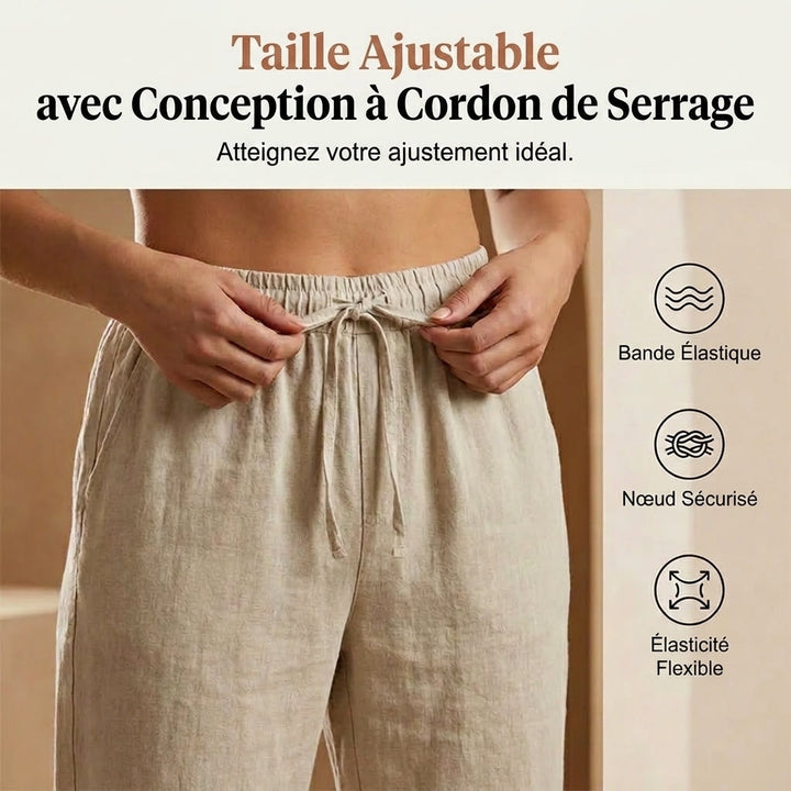 Céleste | Short en lin-coton léger