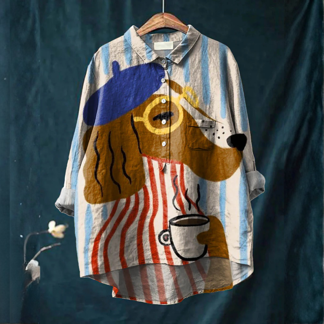 Mode Lumiére™| Chemise Élégante à Motif Amandine
