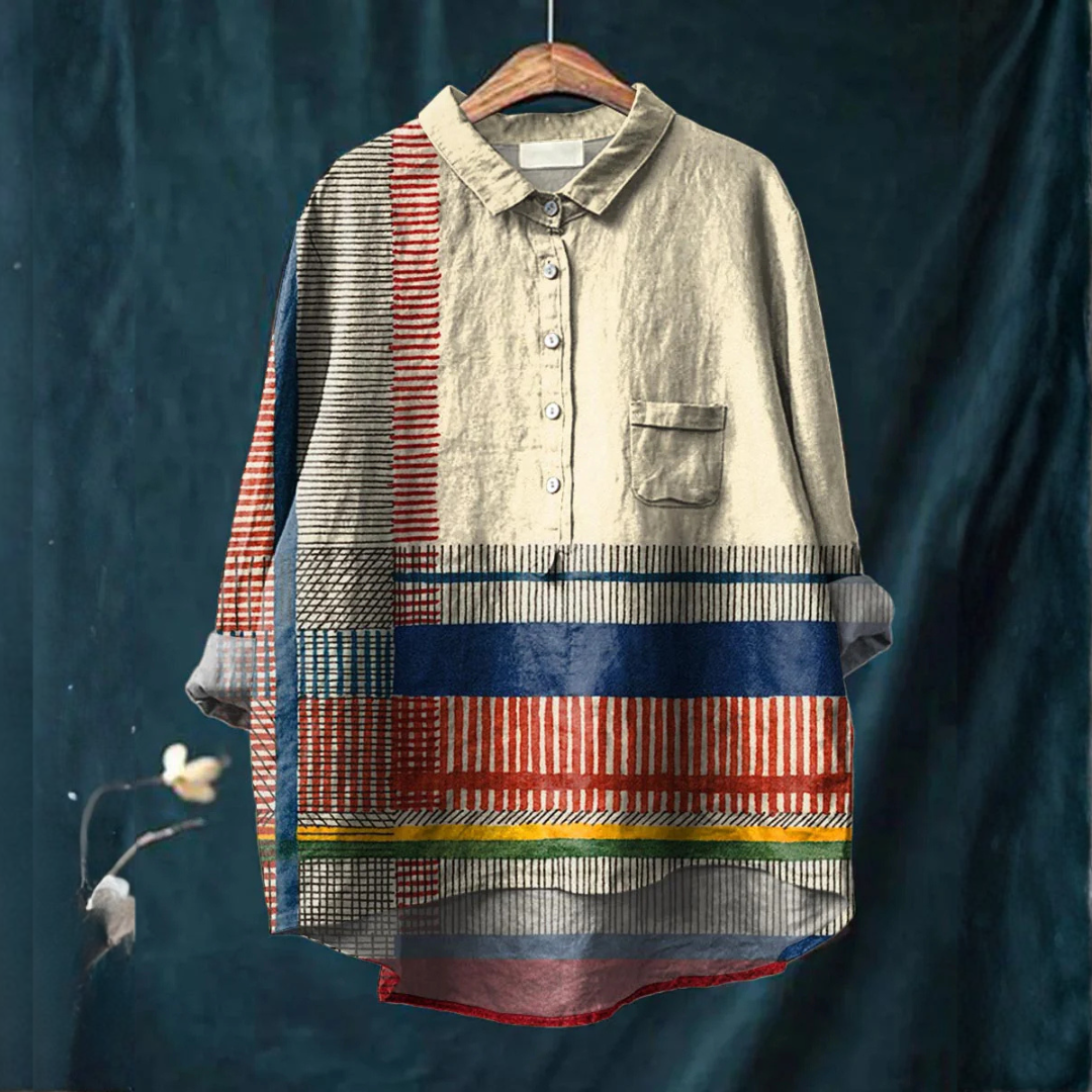 Mode Lumiére™ | Chemise Élégante à Motif Ophélie