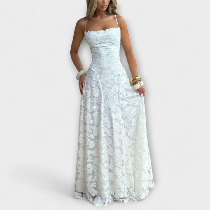 Emberly - Robe maxi élégante en jacquard