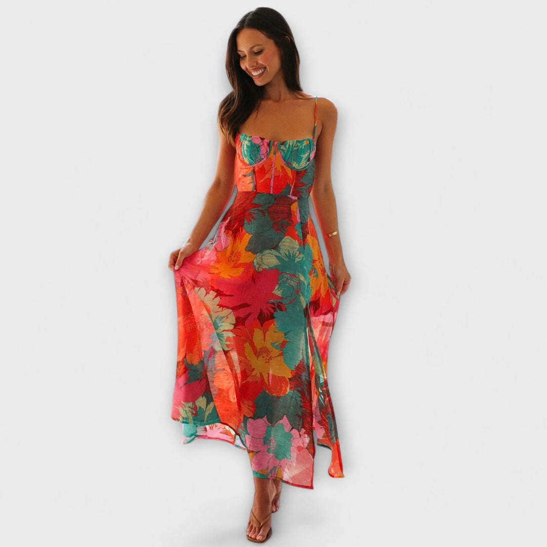 Audrey - Robe à motif floral pour femmes - Stylée et attrayante