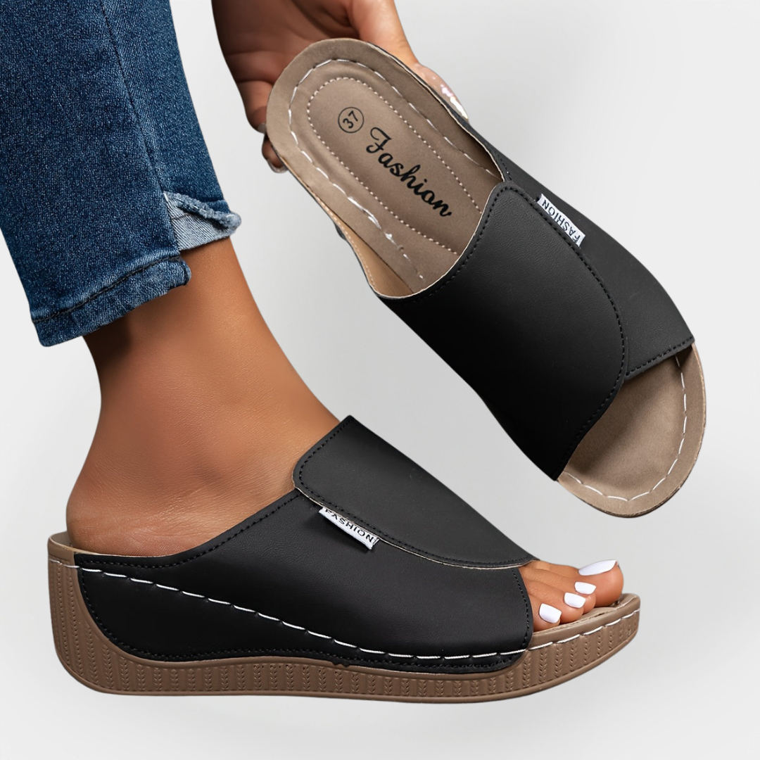 Mode Lumiére™ Sandales en Cuir Orthopédiques
