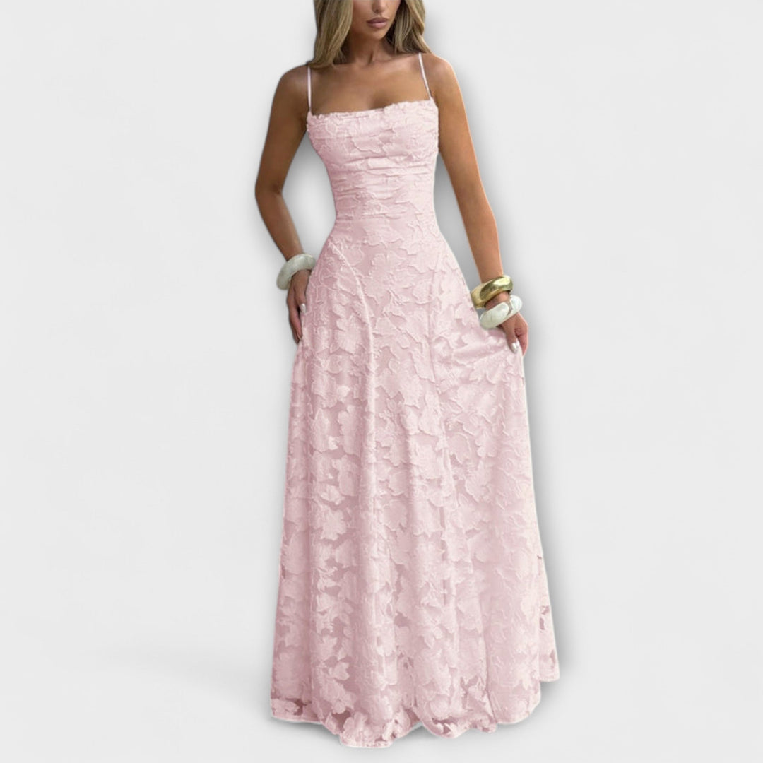 Emberly - Robe maxi élégante en jacquard
