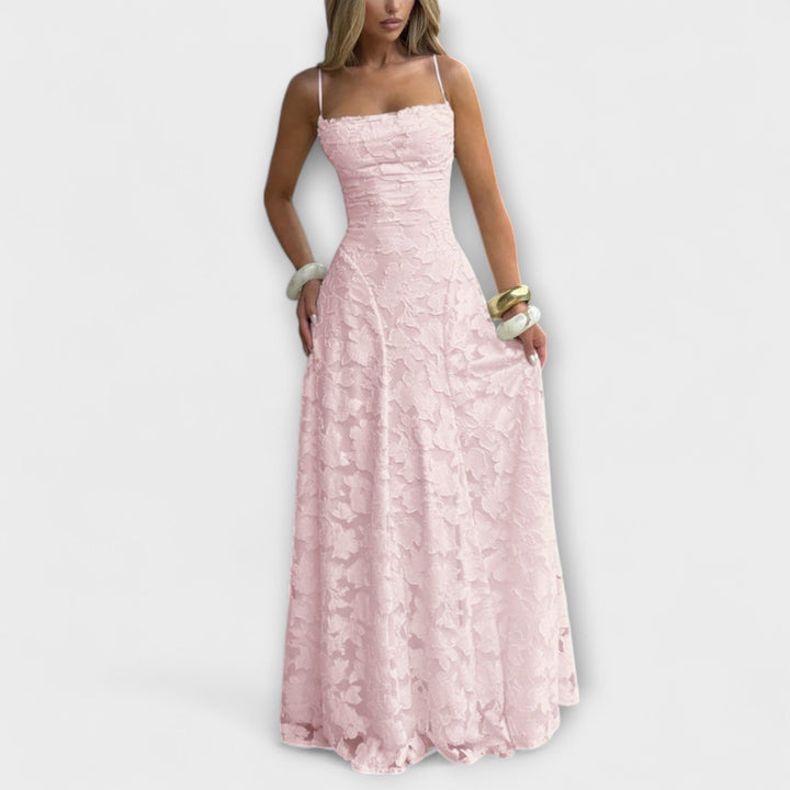 Emberly - Robe maxi élégante en jacquard