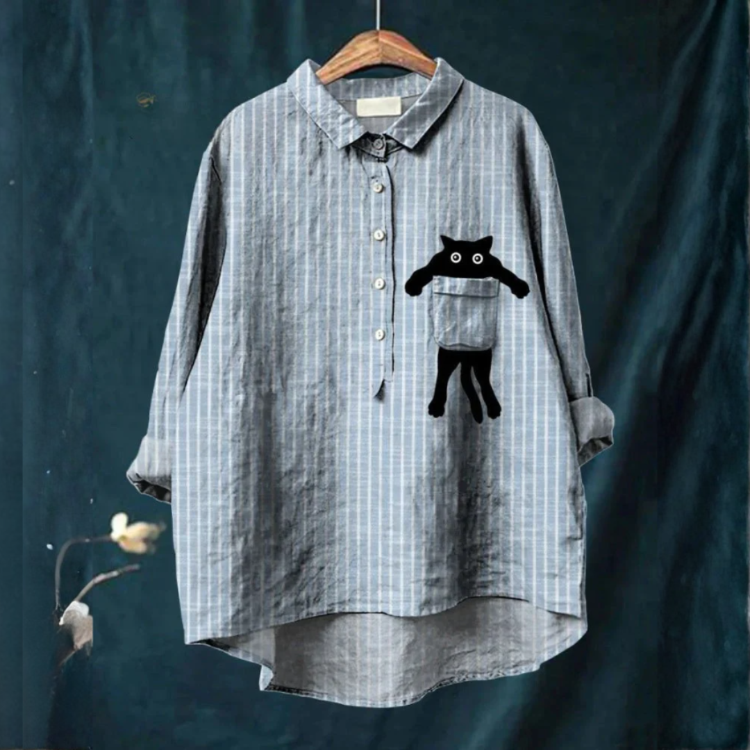 Mode Lumiére™ | Chemise Élégante à Motif Héloïse