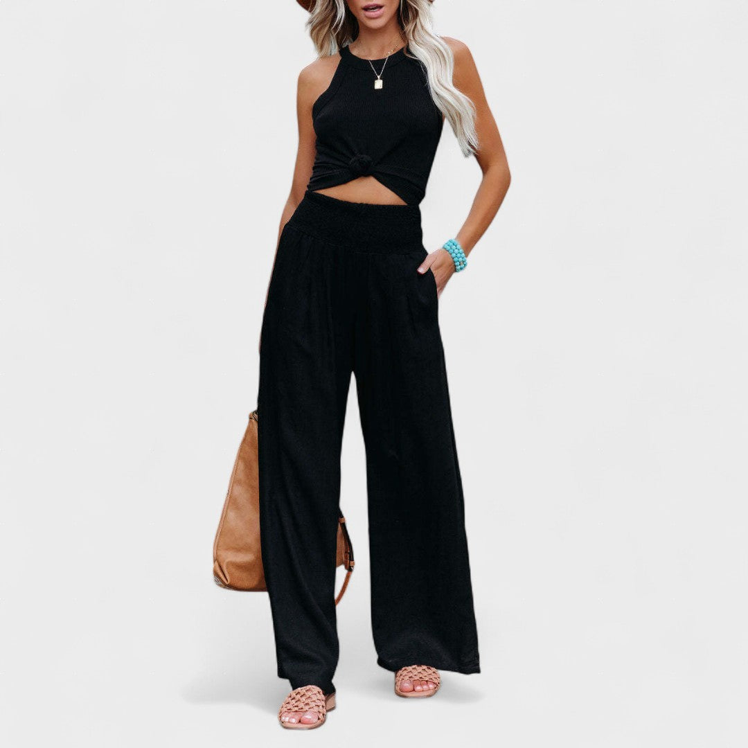 Susana | Pantalons Amples en Coton et Lin