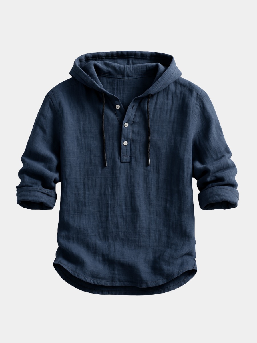Mode Lumiere™ | Chemise à Capuche Élégance Décontractée en Lin Premium