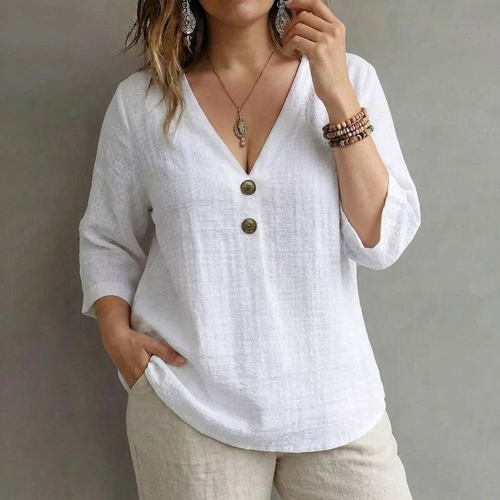 Sofia | Blouse Unie Décontractée