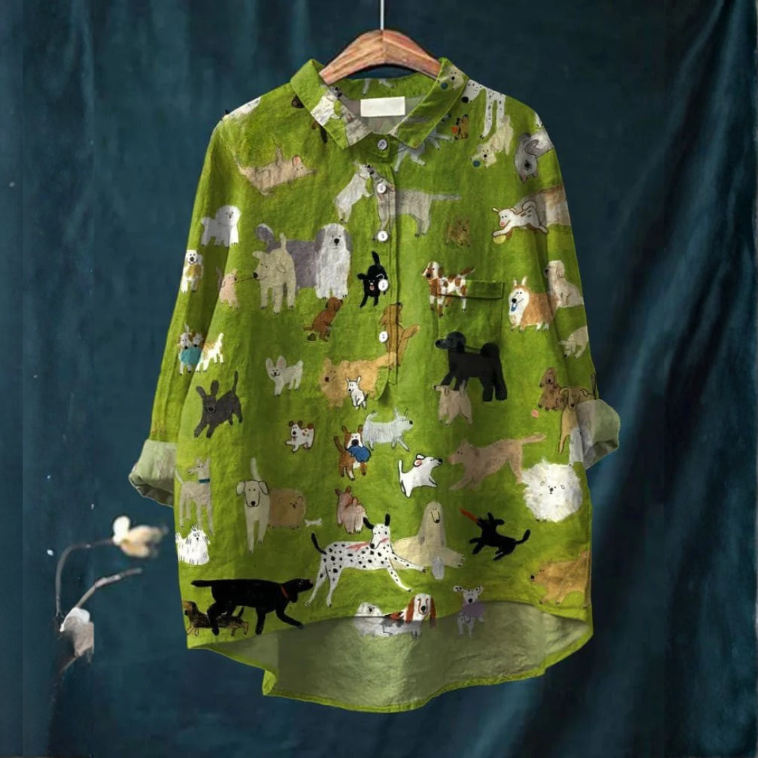 Mode Lumiére™| Chemise Élégante à Motif Valentine