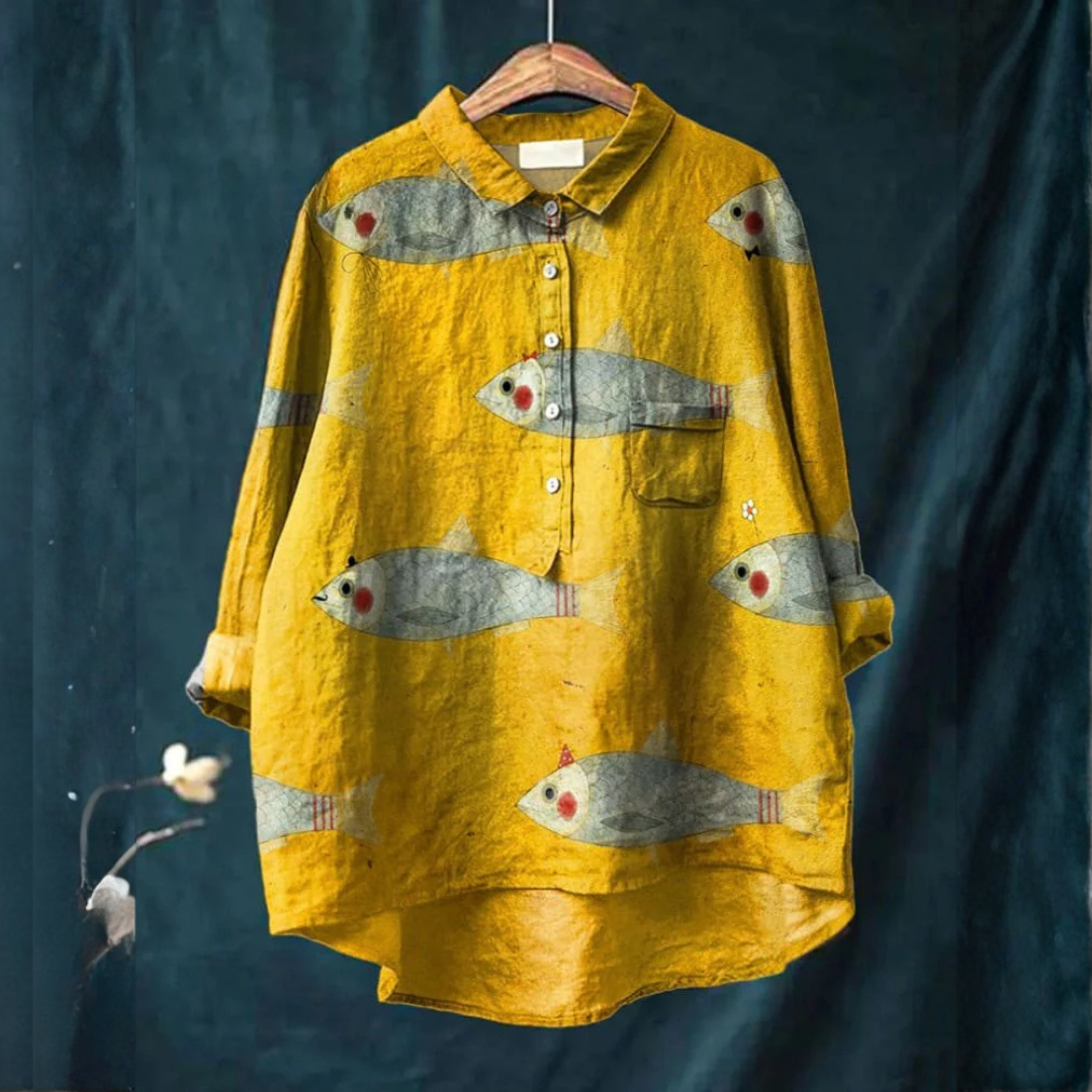 Mode Lumiére™ | Chemise Élégante à Motif Élodie