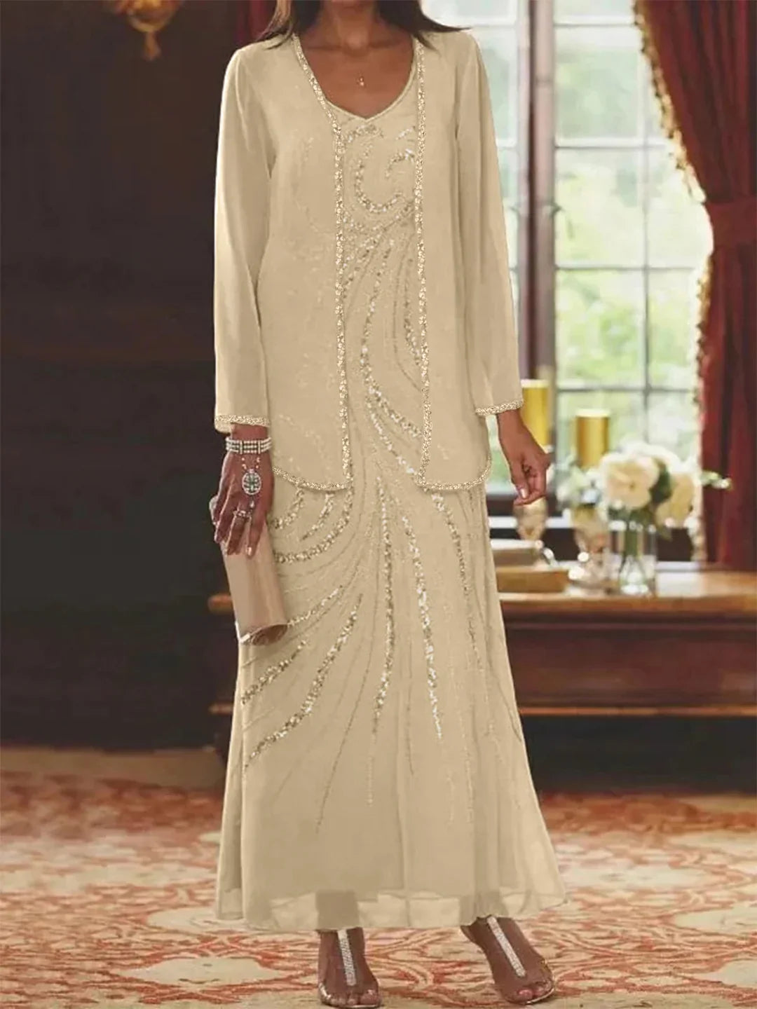 MOREAU LYON | ENSEMBLE ROBE EN MOUSSELINE POUR FEMME