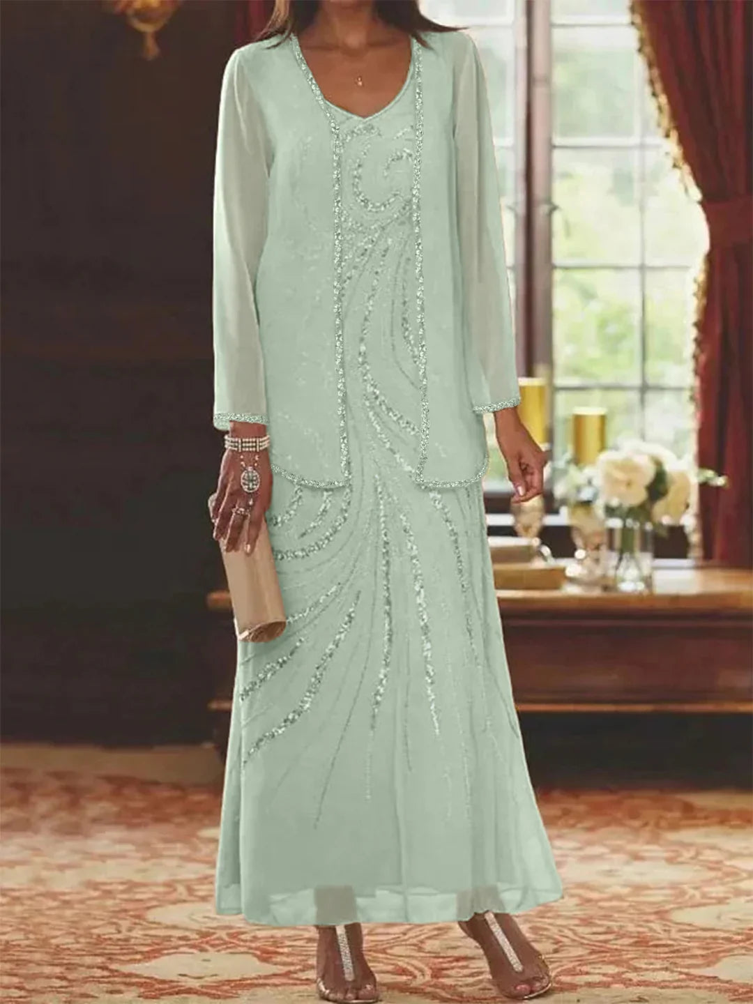 MOREAU LYON | ENSEMBLE ROBE EN MOUSSELINE POUR FEMME