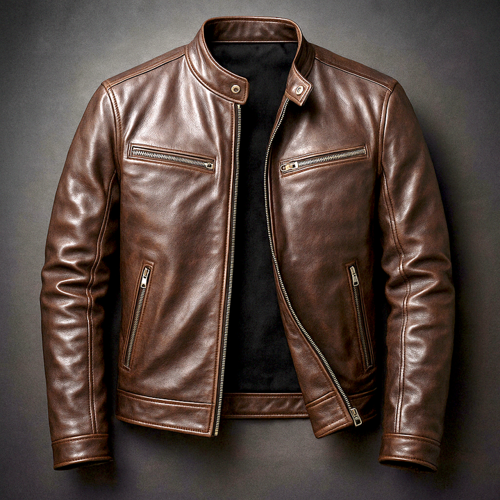 VESTE MOTARD CLASSIQUE POUR HOMME