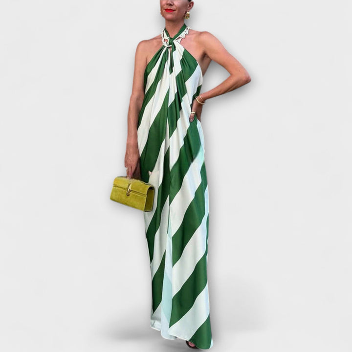 Marlowe - Robe maxi à rayures et dos nu