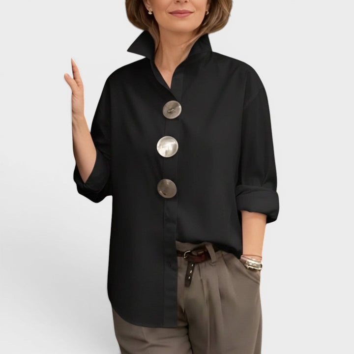 Élodie™ | Blouse chic à col montant