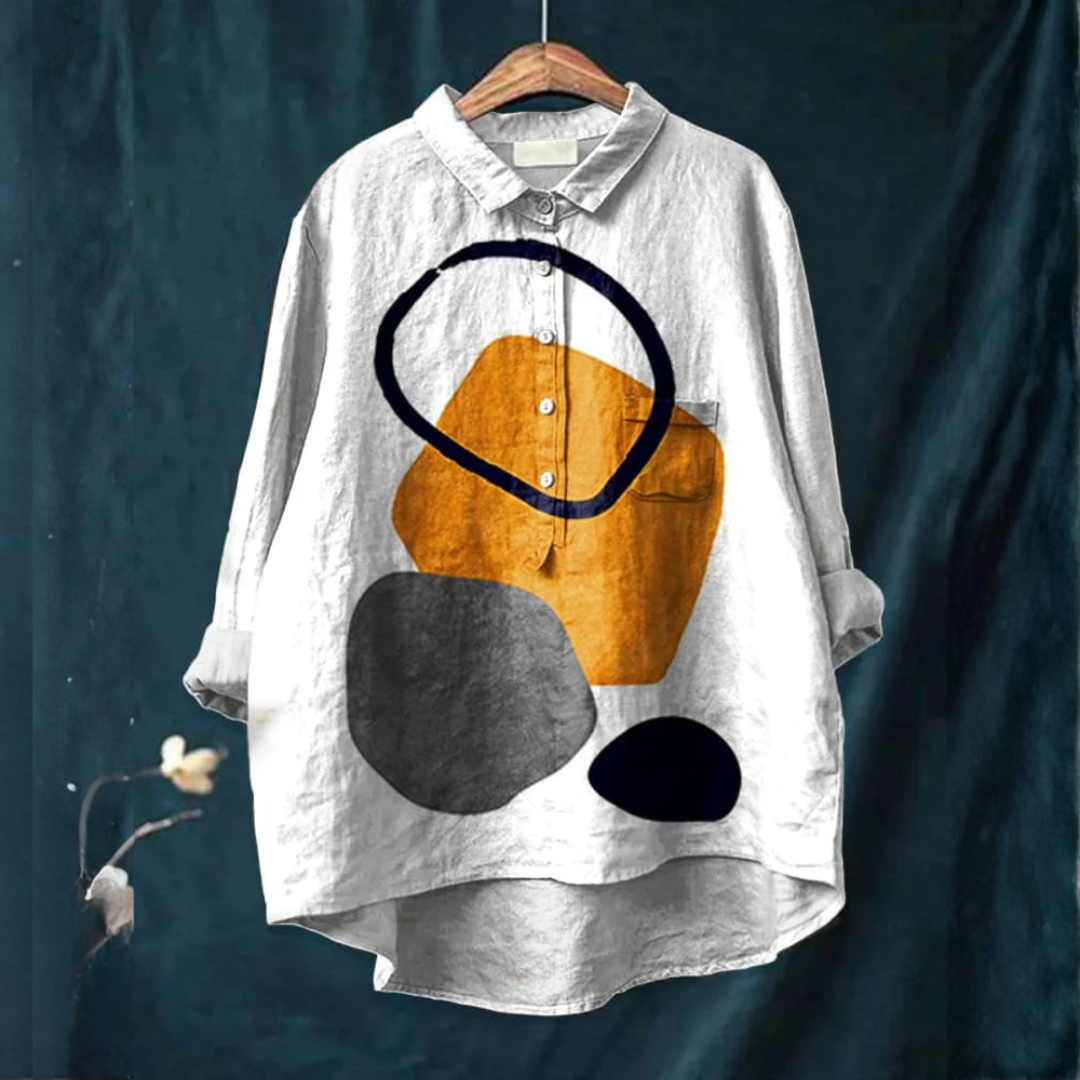 Mode Lumiére™ | Chemise Élégante à Motif Solène