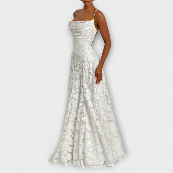 Emberly - Robe maxi élégante en jacquard