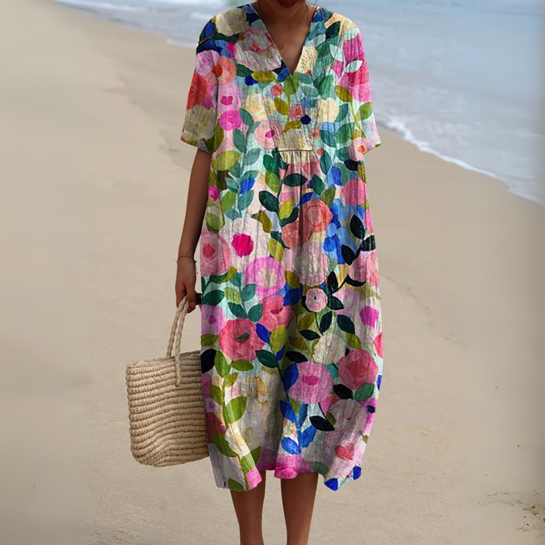 Nicole | Robe d'Été à Fleurs