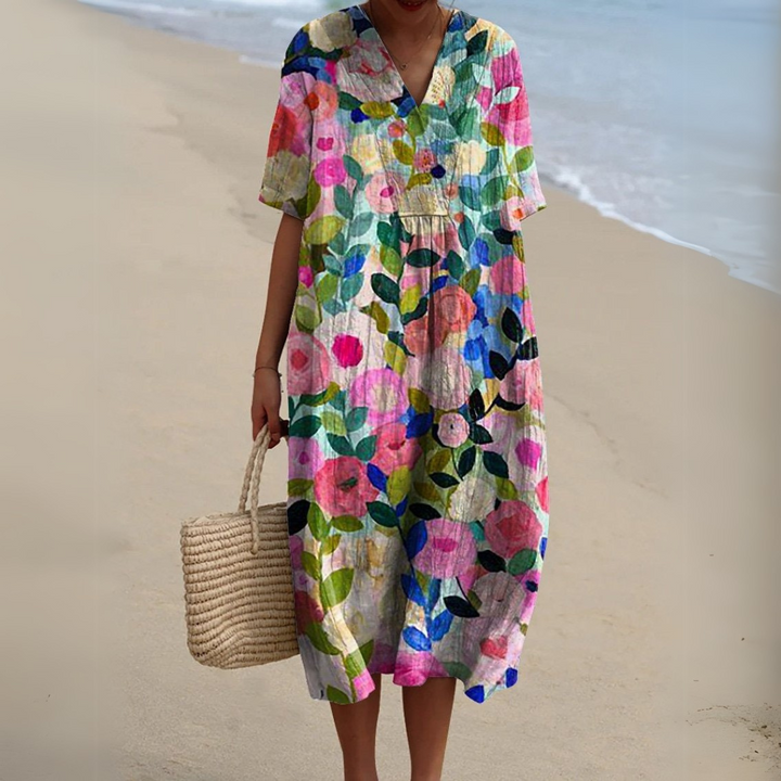 Nicole | Robe d'Été à Fleurs