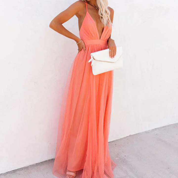 Mode Lumiére ™ | Robe Maxi Lumière Corail