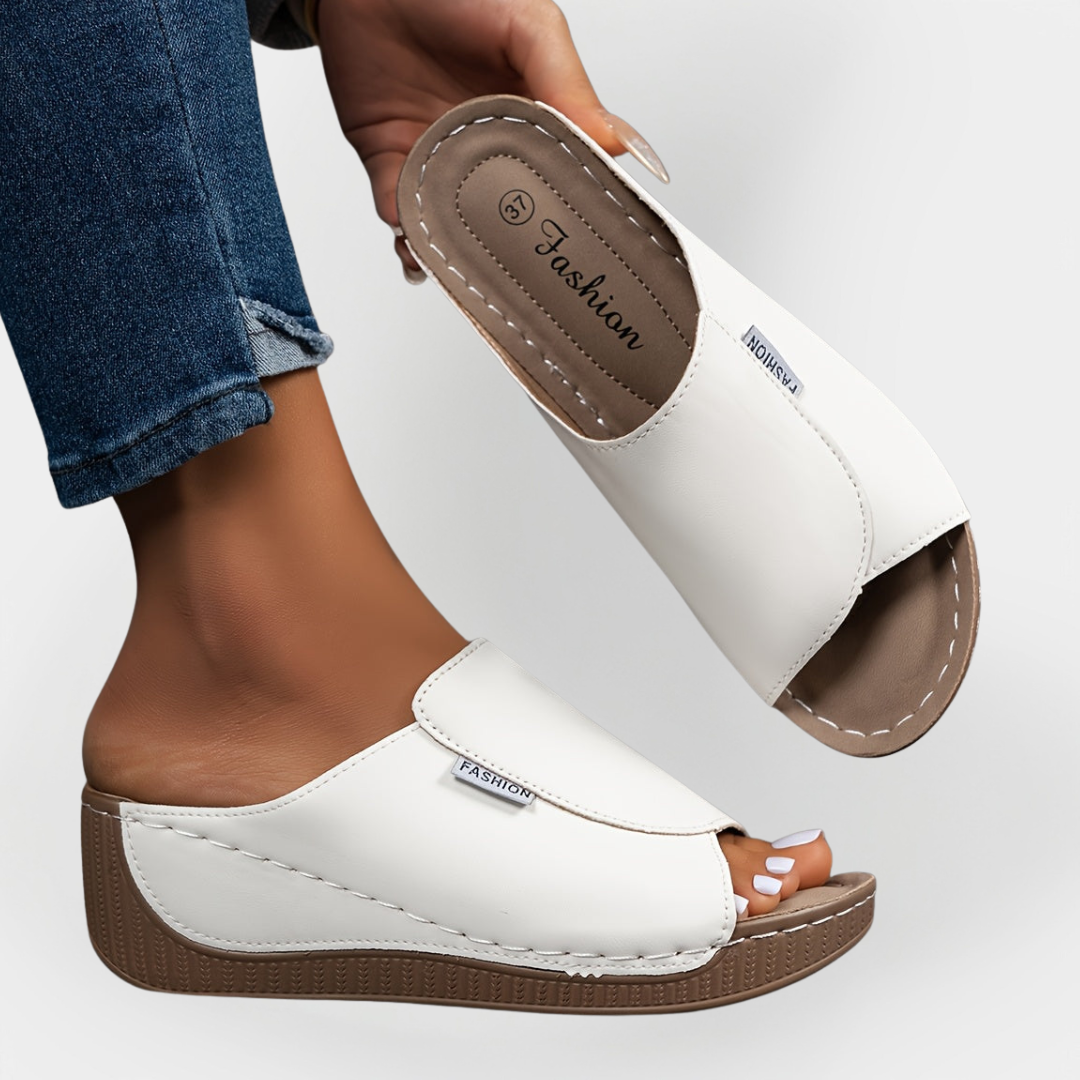 Mode Lumiére™ Sandales en Cuir Orthopédiques