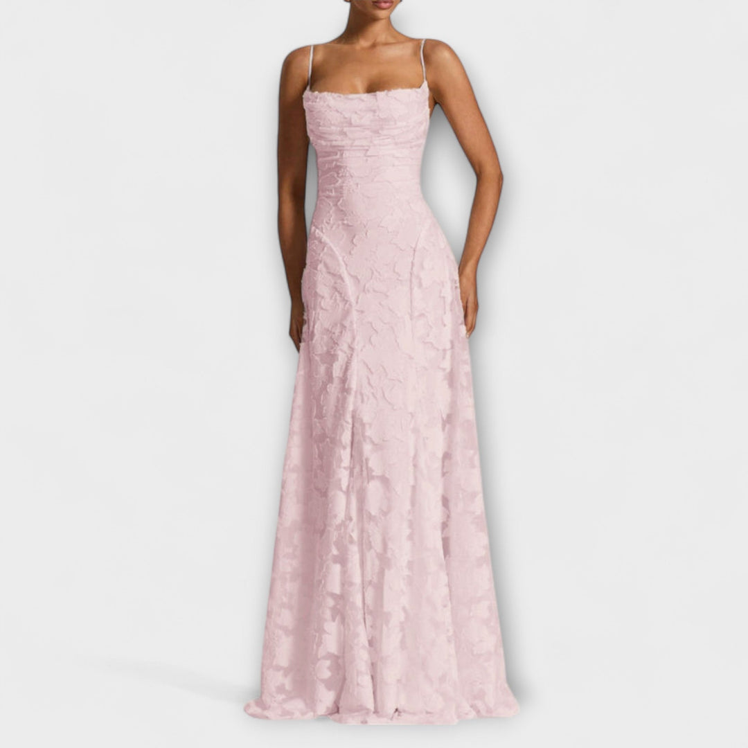 Emberly - Robe maxi élégante en jacquard