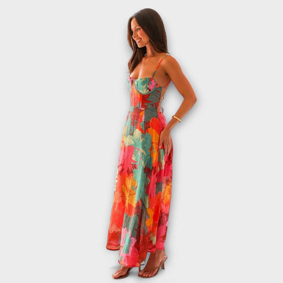 Audrey - Robe à motif floral pour femmes - Stylée et attrayante