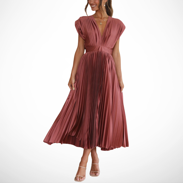 Mode Lumiére™| Robe Élégante en Plis