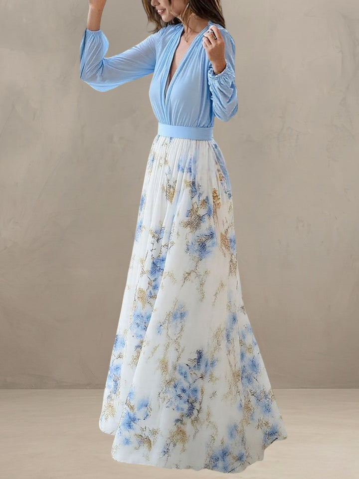 BANDIA | MAGNIFIQUE ROBE MAXI AVEC IMPRIMÉ FLORAL