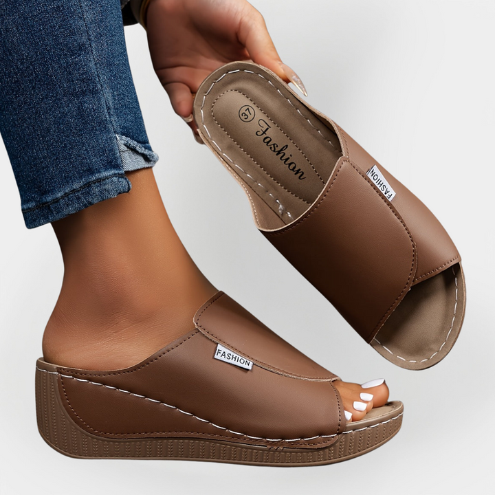 Mode Lumiére™ Sandales en Cuir Orthopédiques