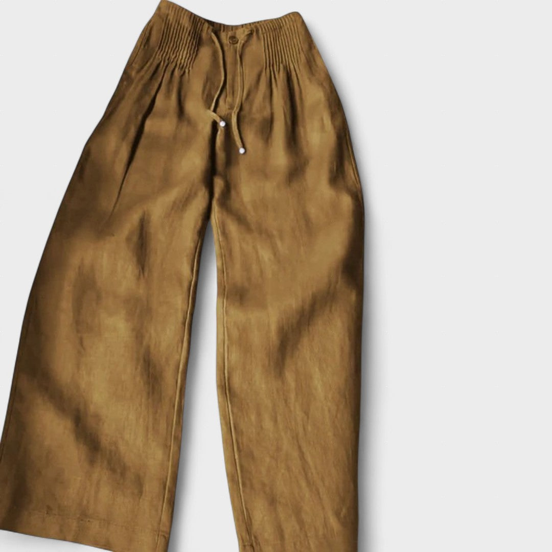 Mode Lumiére™ | Pantalon large en coton et lin