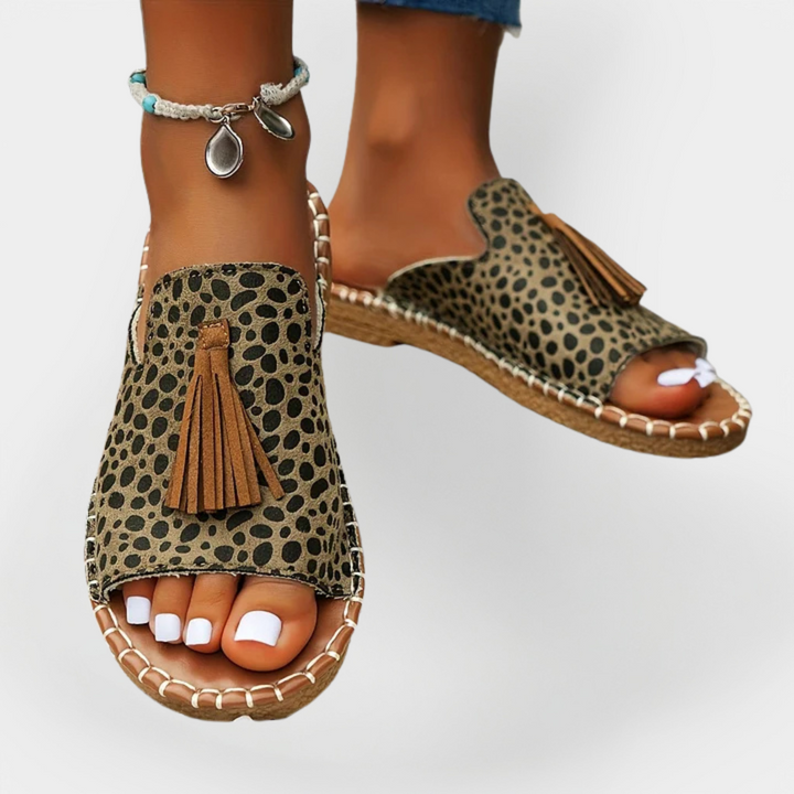 Mode Lumiére™ Sandales impressionnantes faites à la main avec des franges
