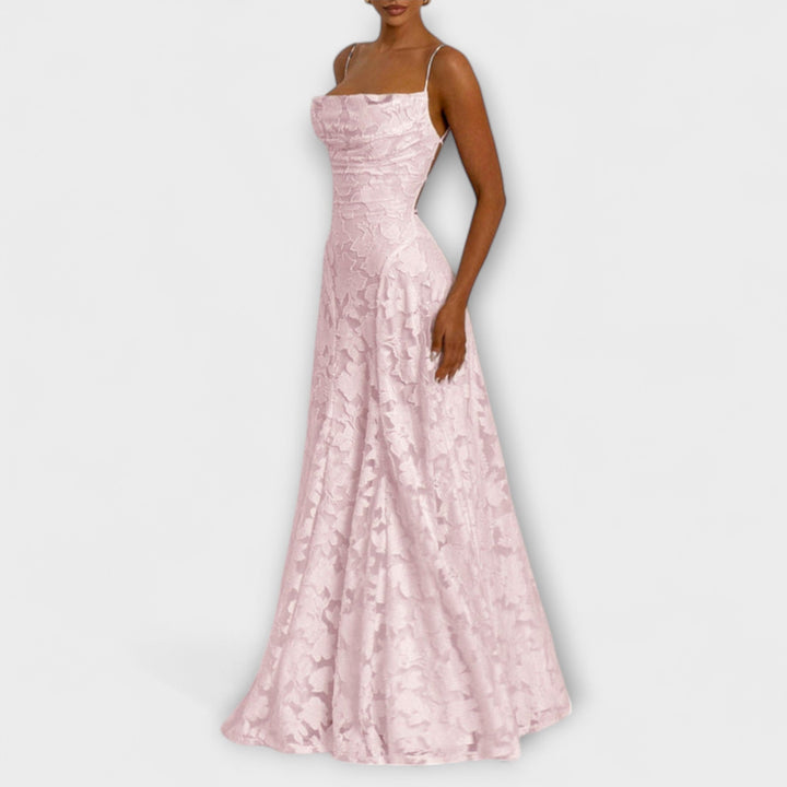 Emberly - Robe maxi élégante en jacquard