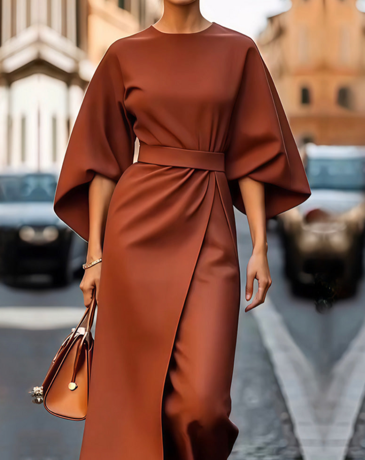 Mode Lumiére™| Robe Maxi Élégante à Manches Volumineuses