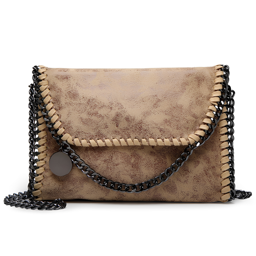Charlotte - Élégant sac à bandoulière en cuir avec chaîne pour femmes