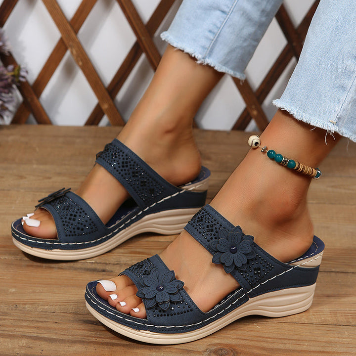 Mode Lumiére™| Sandales Confort Compensées Rosalie