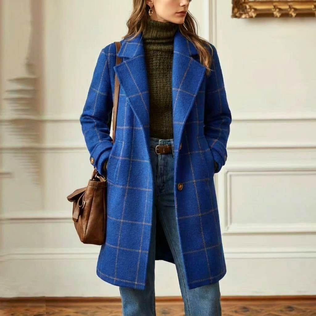 Arvae – Manteau à carreaux raffiné