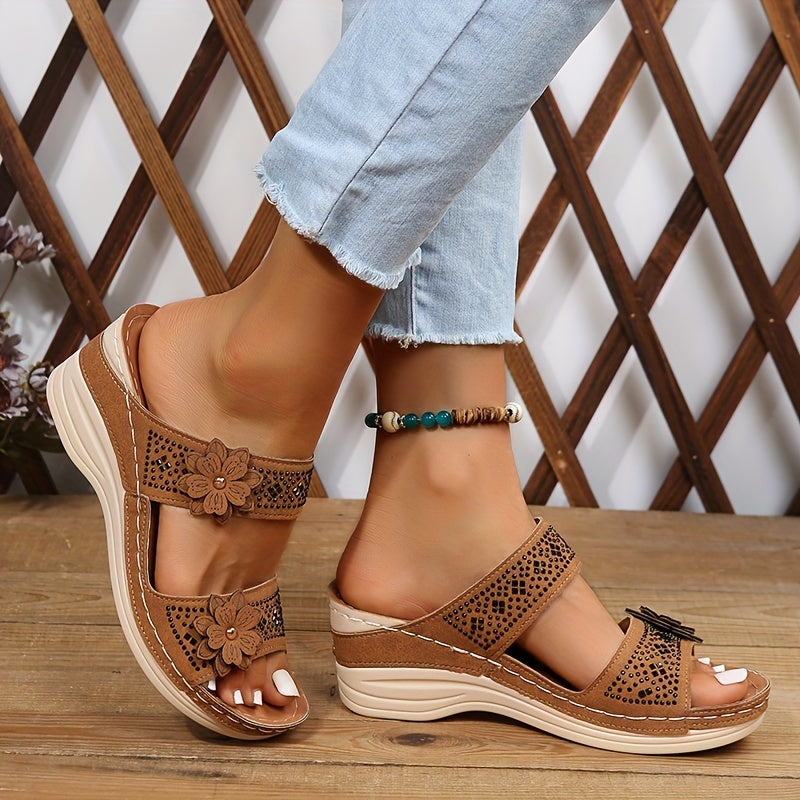 Mode Lumiére™| Sandales Confort Compensées Rosalie